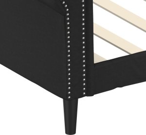 vidaXL Sofa z funkcją spania, czarna, 100x200 cm, obita sztuczną skórą 6