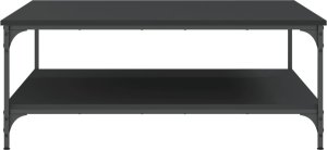 vidaXL Stolik kawowy, czarny, 100x100x40 cm 5