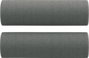 vidaXL 2-osobowa sofa z poduszkami, ciemnoszara, 140 cm, tkanina 5