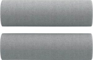 vidaXL 2-osobowa sofa z poduszkami, jasnoszara, 140 cm, tkanina 5