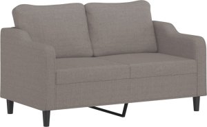vidaXL 2-osobowa sofa z poduszkami, kolor taupe, 140 cm, tkanina 3