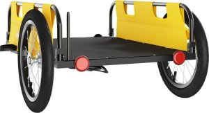 vidaXL Przyczepka rowerowa, żółta, tkanina Oxford i żelazo 6