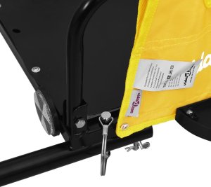 vidaXL Przyczepka rowerowa, żółta, tkanina Oxford i żelazo 8