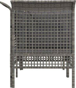 vidaXL Narożne moduły sofy z poduszkami, 2 szt., szare, polirattan 5