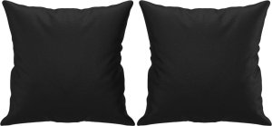 vidaXL 2-osobowa sofa z poduszkami, czarna, 140 cm, sztuczna skóra 5