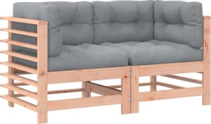 vidaXL Siedziska narożne z poduszkami, 2 szt., lite drewno daglezjowe 2