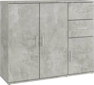 vidaXL Szafka, szarość betonu, 91x29,5x75 cm, materiał drewnopochodny 2