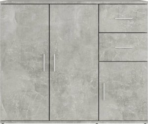 vidaXL Szafka, szarość betonu, 91x29,5x75 cm, materiał drewnopochodny 6