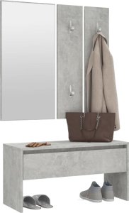 vidaXL Zestaw mebli do przedpokoju, betonowa szarość 4