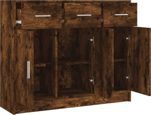 vidaXL Szafka, przydymiony dąb, 91x28x75 cm 6