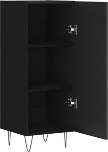 vidaXL Szafka, czarna, 34,5x34x90 cm, materiał drewnopochodny 6