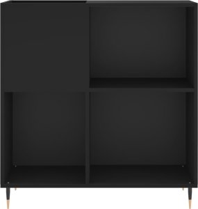 vidaXL Szafka na płyty, czarna, 84,5x38x89 cm, materiał drewnopochodny 4