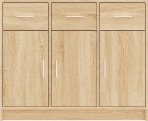 vidaXL Szafka, dąb sonoma, 91x28x75 cm 5