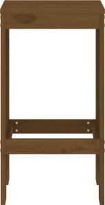 vidaXL Stołki barowe, 2 szt., miodowy brąz, 40x36x75 cm, sosna 4