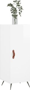 vidaXL Szafka, biała, połysk, 34,5x34x90 cm, materiał drewnopochodny 3