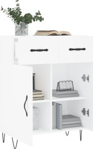 vidaXL Szafka, biała, 69,5x34x90 cm 4