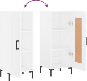 vidaXL Szafka, biała, 34,5x34x90 cm 8