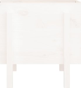 vidaXL Donica ogrodowa, biała, 62x50x57 cm, lite drewno sosnowe 4