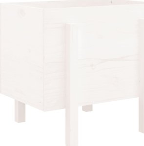 vidaXL Donica ogrodowa, biała, 62x50x57 cm, lite drewno sosnowe 6