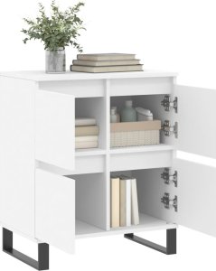 vidaXL Komoda, biała, 60x35x70 cm, materiał drewnopochodny 4