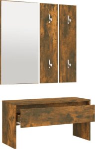 vidaXL Zestaw mebli do przedpokoju, przydymiony dąb 6