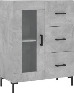 vidaXL Szafka, szarość betonu, 69,5x34x90 cm, materiał drewnopochodny 2