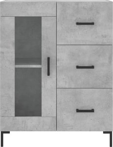 vidaXL Szafka, szarość betonu, 69,5x34x90 cm, materiał drewnopochodny 5