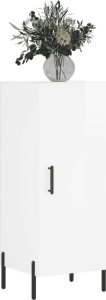 vidaXL Szafka, biała, połysk, 34,5x34x90 cm 3