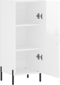 vidaXL Szafka, biała, połysk, 34,5x34x90 cm 5