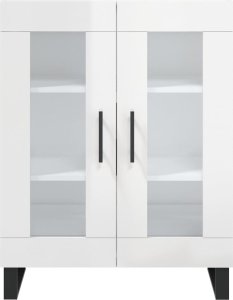 vidaXL Szafka, biała, połysk, 69,5x34x90 cm 5