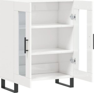 vidaXL Szafka, biała, połysk, 69,5x34x90 cm 6