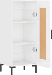 vidaXL Szafka, biała, połysk, 34,5x34x90 cm 4