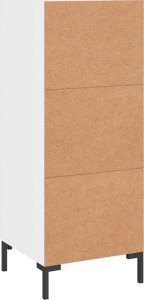 vidaXL Szafka, biała, połysk, 34,5x34x90 cm 5