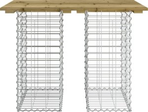 vidaXL Ławka ogrodowa z gabionem, 100x70x72 cm, impregnowana sosna 3