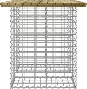 vidaXL Ławka ogrodowa z gabionem, 100x70x72 cm, impregnowana sosna 4