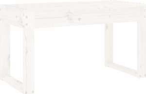vidaXL Ławka ogrodowa, biała, 80x38x45 cm, lite drewno sosnowe 2
