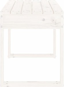 vidaXL Ławka ogrodowa, biała, 80x38x45 cm, lite drewno sosnowe 4