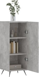 vidaXL Szafka, szarość betonu, 34,5x34x90 cm, materiał drewnopochodny 4