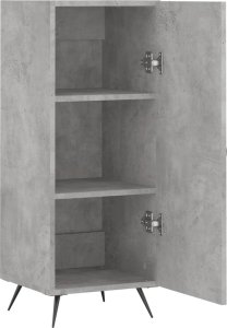 vidaXL Szafka, szarość betonu, 34,5x34x90 cm, materiał drewnopochodny 5