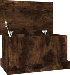 vidaXL Skrzynia, przydymiony dąb, 50x30x28 cm 2