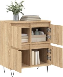 vidaXL Komoda, dąb sonoma, 60x35x70 cm, materiał drewnopochodny 4