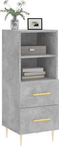 vidaXL Szafka, szarość betonu, 34,5x34x90 cm, materiał drewnopochodny 3