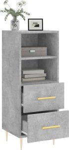 vidaXL Szafka, szarość betonu, 34,5x34x90 cm, materiał drewnopochodny 4