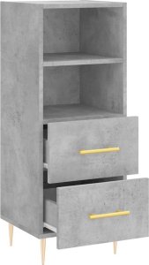 vidaXL Szafka, szarość betonu, 34,5x34x90 cm, materiał drewnopochodny 5
