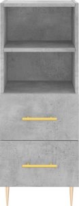 vidaXL Szafka, szarość betonu, 34,5x34x90 cm, materiał drewnopochodny 6