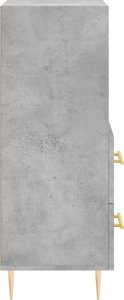 vidaXL Szafka, szarość betonu, 34,5x34x90 cm, materiał drewnopochodny 7