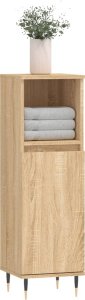 vidaXL Szafka łazienkowa, dąb sonoma, 30x30x100 cm 3