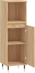 vidaXL Szafka łazienkowa, dąb sonoma, 30x30x100 cm 6