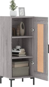 vidaXL Szafka, szary dąb sonoma, 34,5x34x90 cm 4