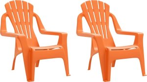 vidaXL Krzesła ogrodowe dla dzieci, 2 szt, pomarańczowe, 37x34x44 cm 2